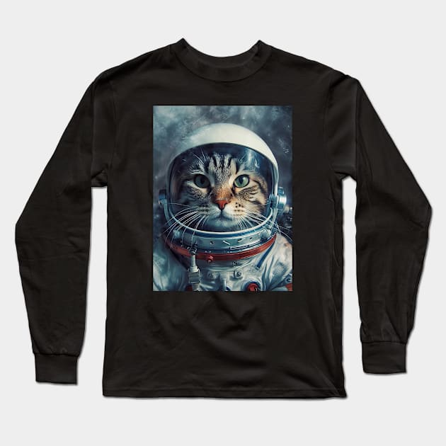 Cute Cat Long Sleeve T-Shirt by raykut